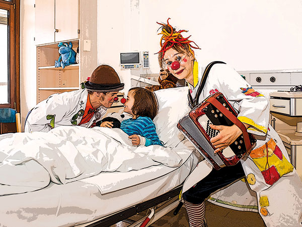 Tröster in zu großen Schuhen